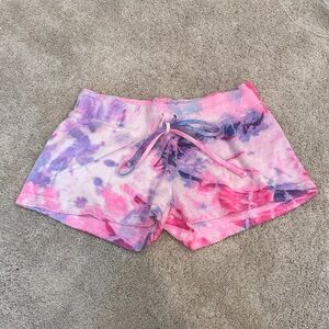 Hard Tail Pink & Purple Tie-Dye drawstring shorts sz jr. Med Perfect Condition